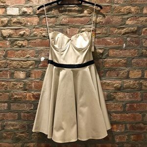 Alice and Olivia cream bustier dress